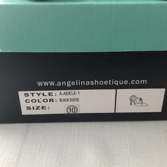 Black Suede-like 3 1/2’ Heel. Worn once or twice - Picture 2 of 7